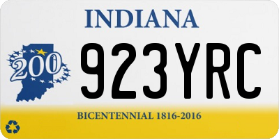 IN license plate 923YRC