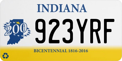 IN license plate 923YRF
