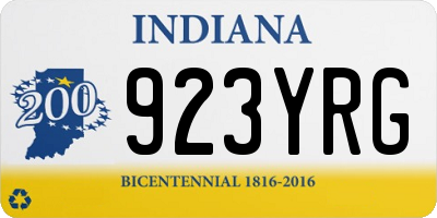IN license plate 923YRG