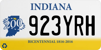 IN license plate 923YRH