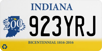 IN license plate 923YRJ