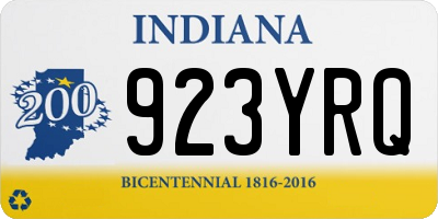 IN license plate 923YRQ