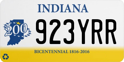 IN license plate 923YRR