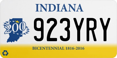 IN license plate 923YRY
