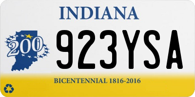 IN license plate 923YSA