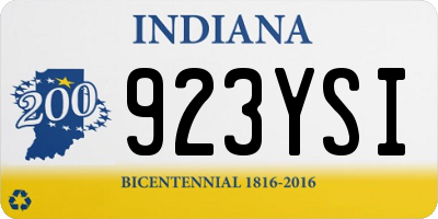 IN license plate 923YSI