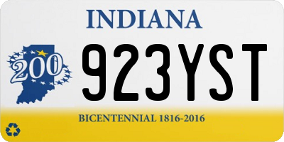 IN license plate 923YST