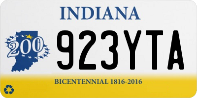 IN license plate 923YTA
