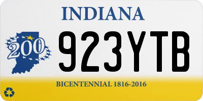 IN license plate 923YTB