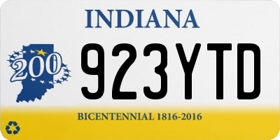 IN license plate 923YTD