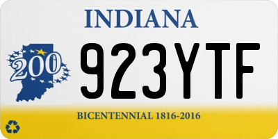 IN license plate 923YTF