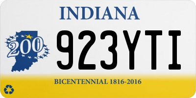 IN license plate 923YTI