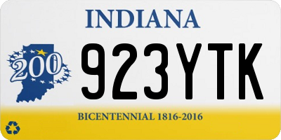 IN license plate 923YTK