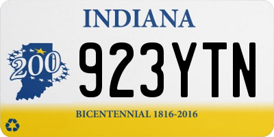 IN license plate 923YTN