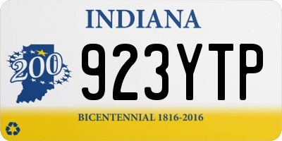 IN license plate 923YTP