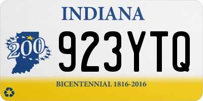 IN license plate 923YTQ