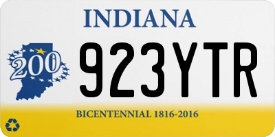 IN license plate 923YTR