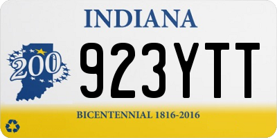 IN license plate 923YTT
