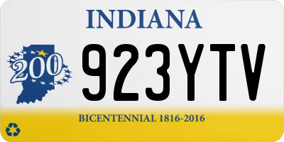 IN license plate 923YTV