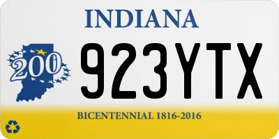 IN license plate 923YTX