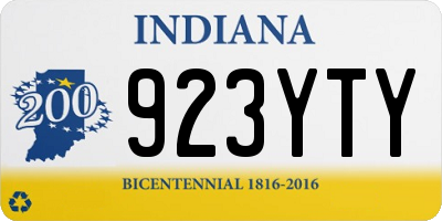 IN license plate 923YTY