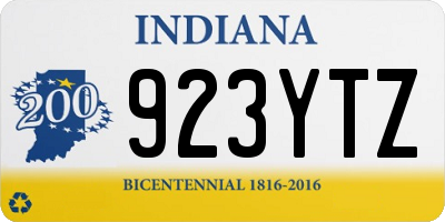 IN license plate 923YTZ