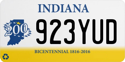 IN license plate 923YUD