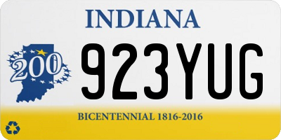 IN license plate 923YUG