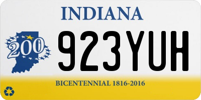 IN license plate 923YUH