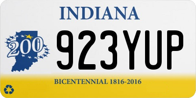 IN license plate 923YUP