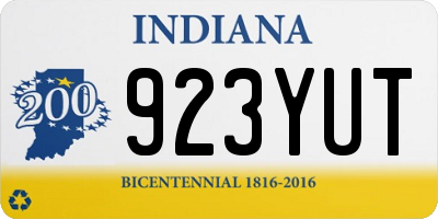 IN license plate 923YUT