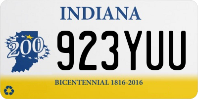 IN license plate 923YUU