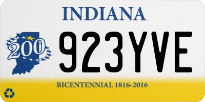 IN license plate 923YVE