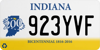 IN license plate 923YVF