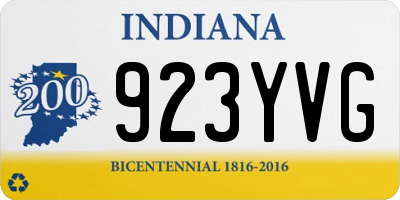 IN license plate 923YVG