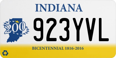 IN license plate 923YVL