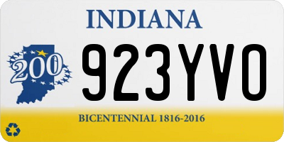 IN license plate 923YVO