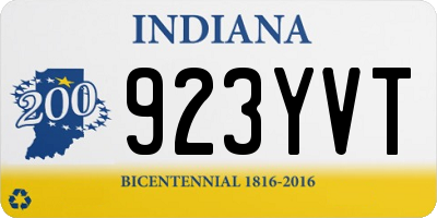 IN license plate 923YVT