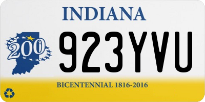 IN license plate 923YVU