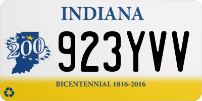 IN license plate 923YVV
