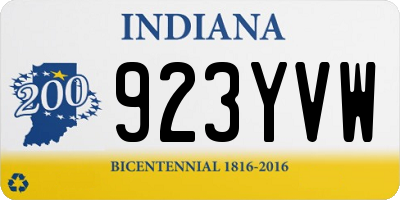 IN license plate 923YVW
