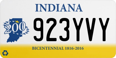 IN license plate 923YVY