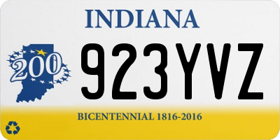 IN license plate 923YVZ