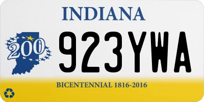 IN license plate 923YWA