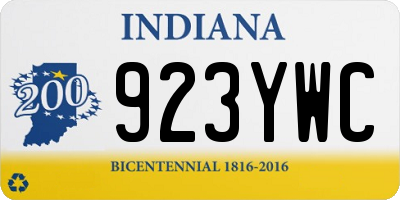 IN license plate 923YWC