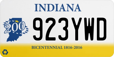 IN license plate 923YWD