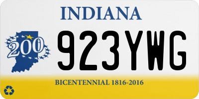 IN license plate 923YWG