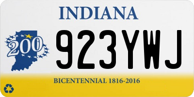 IN license plate 923YWJ