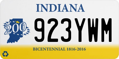 IN license plate 923YWM