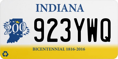 IN license plate 923YWQ